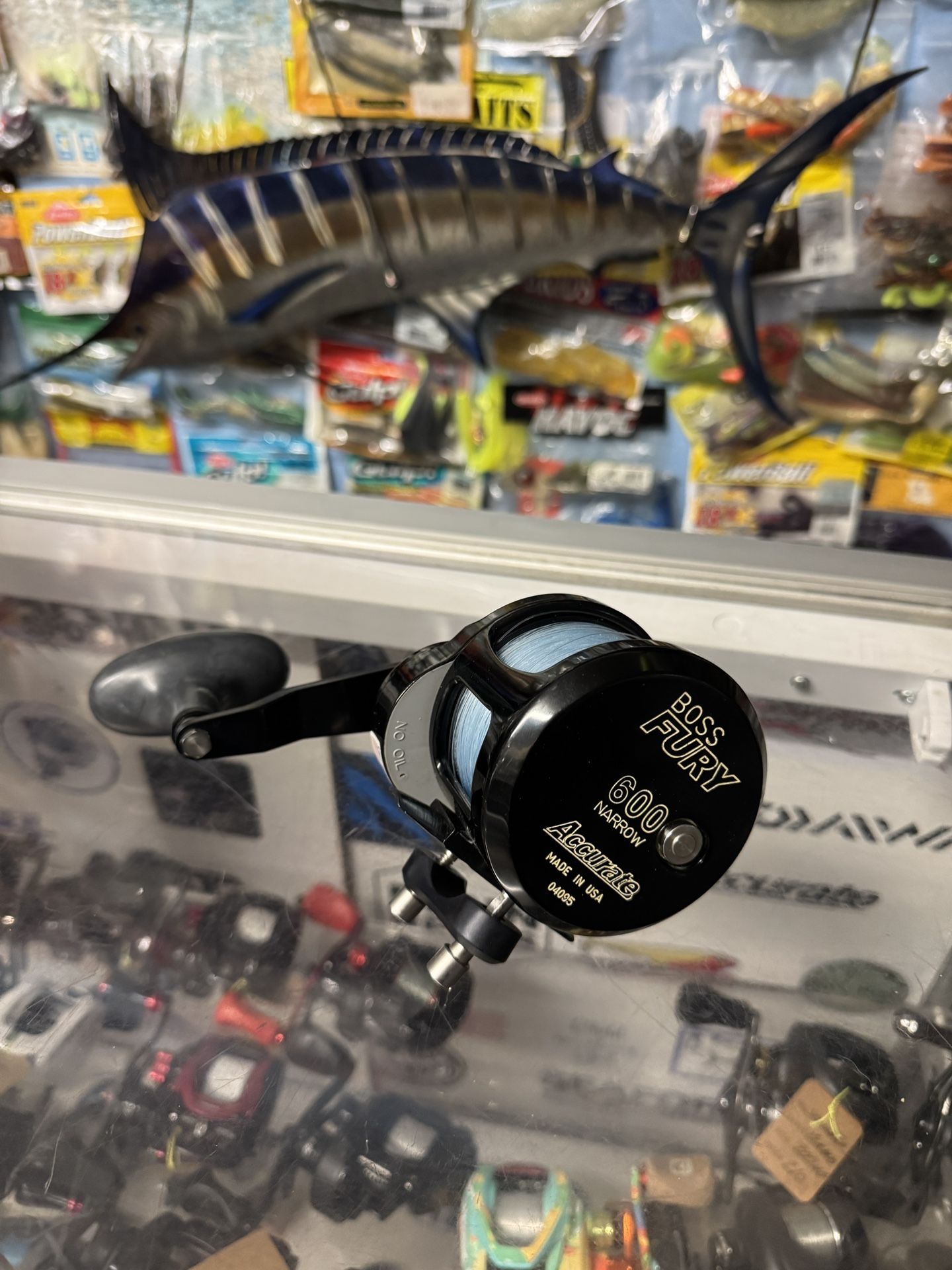 340$ Like New Accurate Fury 600 Single Speed Ready to go Fishing Reel.