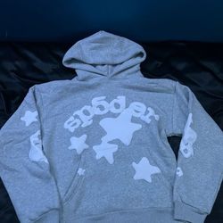 Sp5der Hoodie Heather Gray Size Medium Mens