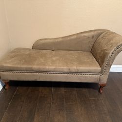 Chaise chair with in seat storage 