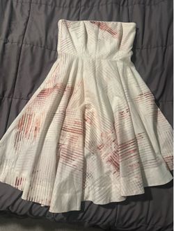 Cream Color Strapless A‑Line Dress