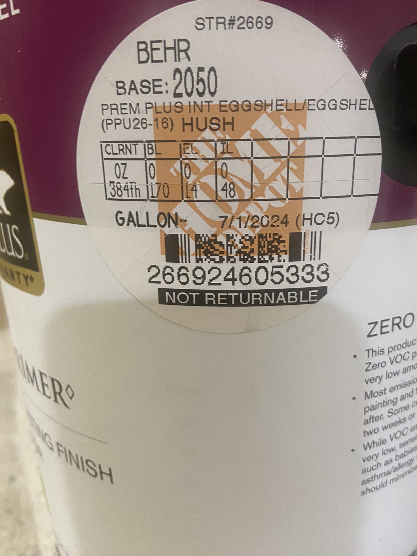 BEHR Eggshell Hush Light Blue Paint