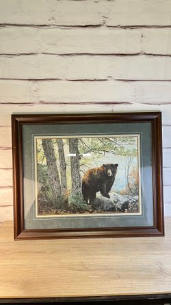 Charles Frace Morning Watch Bear Art S/N Litho Signed