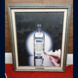 Absolut Vodka ‘Absolut Masterpiece’ Bar Mancave Sign Vintage 