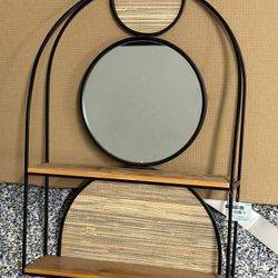 Shelf And Mirror Home Decor