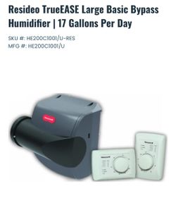 Honeywell TrueEASE Large Bypass Humidifier HE200C1001/U