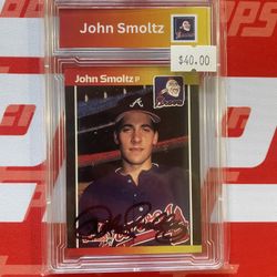 1989 Donruss JOHN SMOLTZ auto rookie