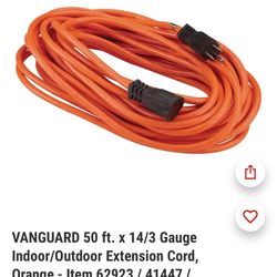 VANGUARD 50 ft. Gauge Indoor/Outdoor Extension Cord