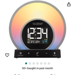 La Crosse Technology W74146 Soluna S Sunrise & Sunset Light Digital Alarm Clock with USB Port