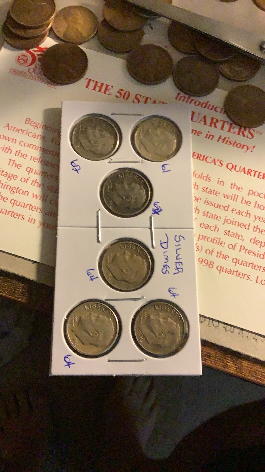 Coin Flip Full Of 1960’s Silver Dimes For Sale