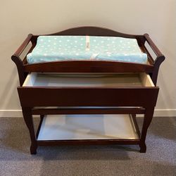 Brown Baby Changing Table