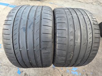2 USED TIRES CONTINENTAL RFT 315/35/20
