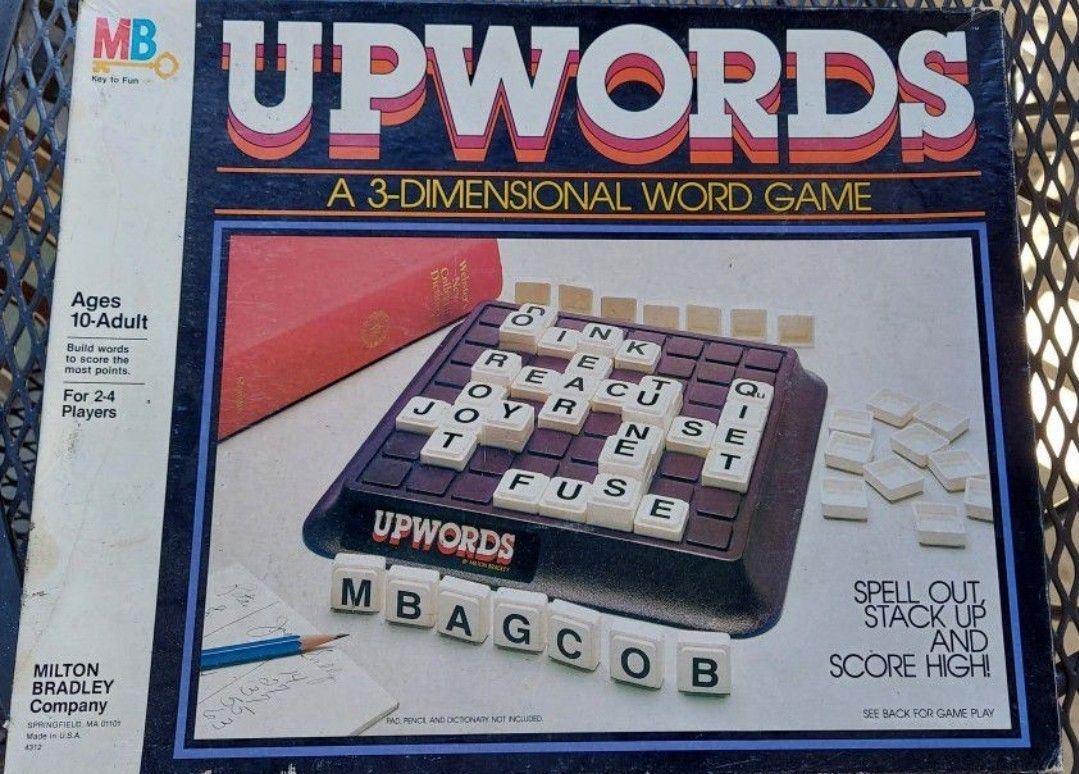 Classic Vintage Word Game UPWARD By MB Box4