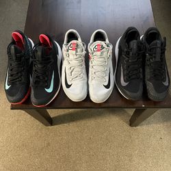 3 Pair Nike Court Zoom Tennis Shoes 
