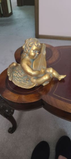 Gold Seated Decorative Angel