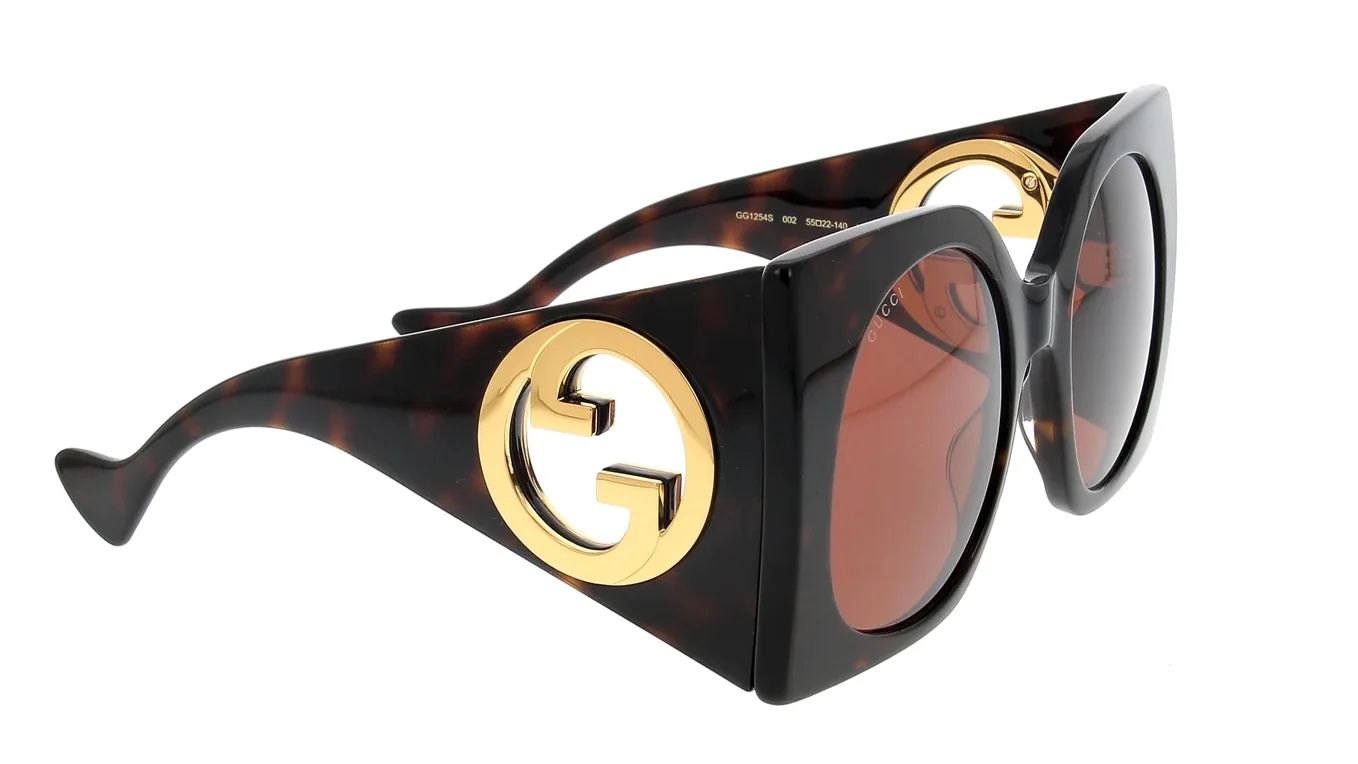 Gucci GG1254 Oversized Mask Brown 