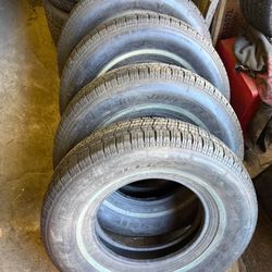 235-75-15 Tires All 4 White Walls 