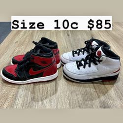 Jordan Retro 1s & 2s Size 10c Kids Toddlers 