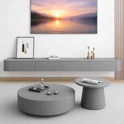 70.8in Modern Floating TV Stand | Wall-Mounted Entertainment Media Console | Large Storage TV Bench for Living Room & Office