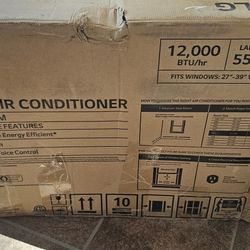 Smart LG -12,000 BTU High Efficiency Dual Inverter Window Air Conditioner with Wi-Fi and LCD Remote, 115V-White