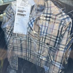 Vintage Burberry Crop Jacket Classic Beige Checkered Pattern  Size 6 US W/ Matching Headband 