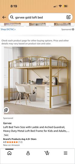 GarveeHome Loft Bed Twin Size - Still in Box