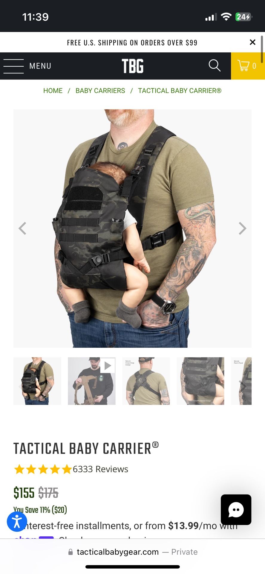 Real Tactical Baby Carrier 