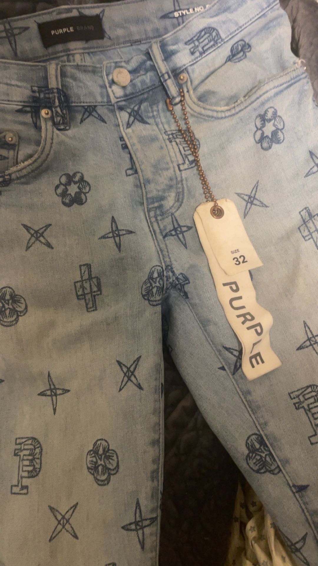 Purple Jeans Light Indigo Blue