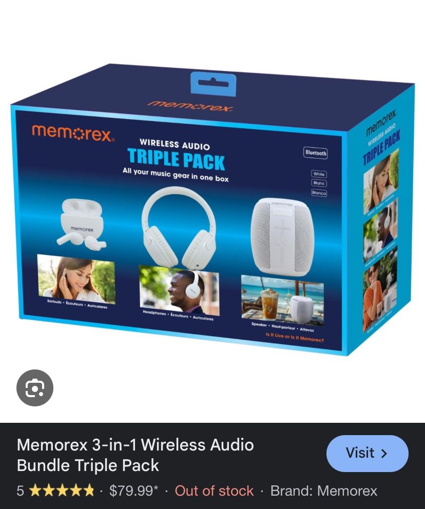 (NEW) Memorex Wireless Audio Triple Pack