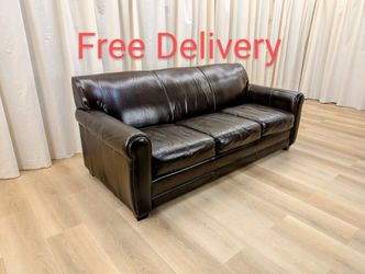 Top Grain Leather Sofa Couch by Bauhaus Free Delivery