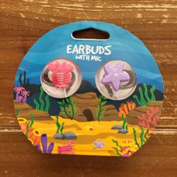 UNDER THE SEA THEMED EARBUDS **BRAND NEW**