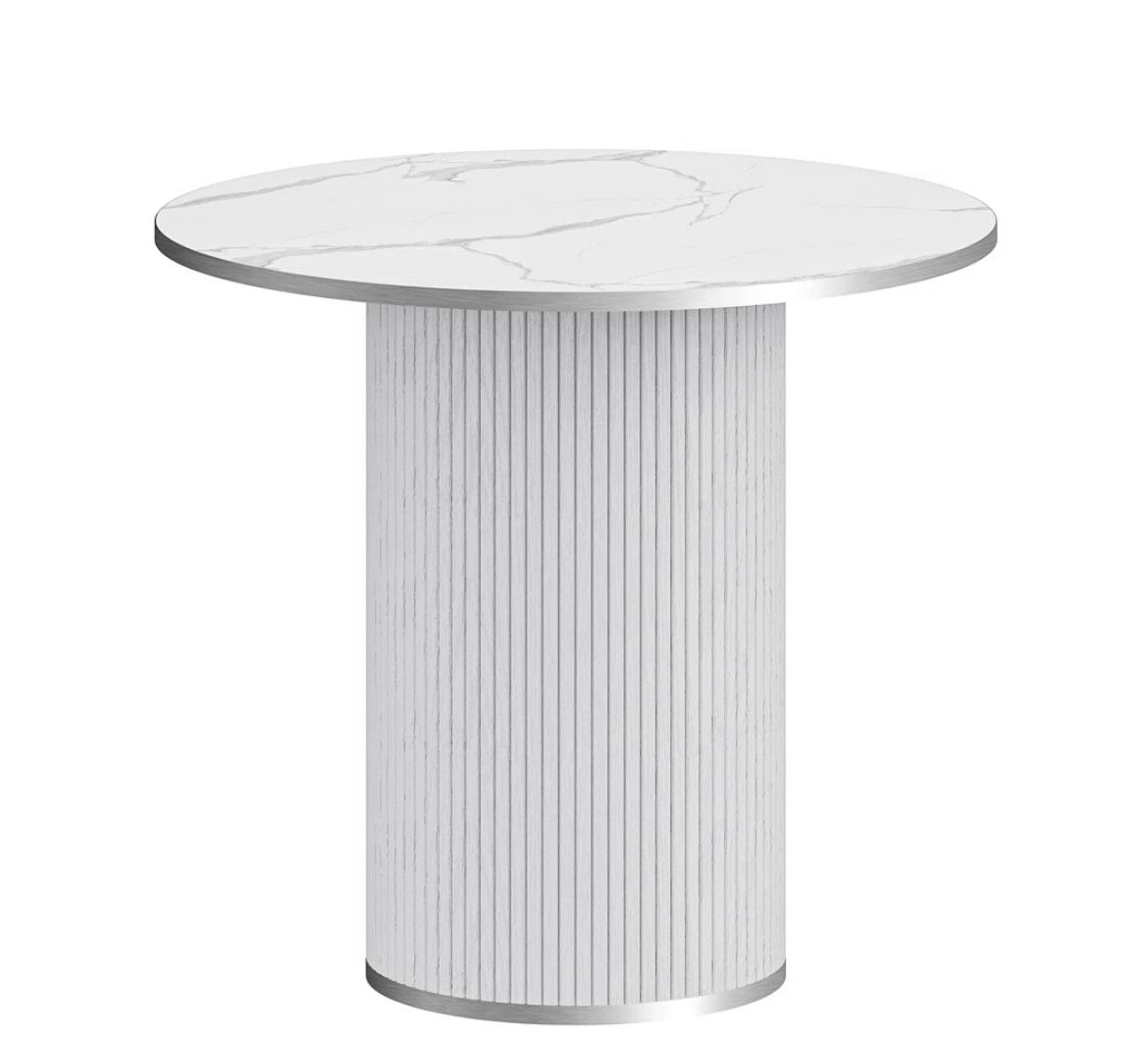 Modern 31.5” fluted round dining table - new in box