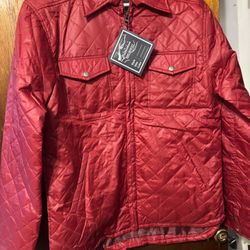 Red Quilted Jacket - Size M 