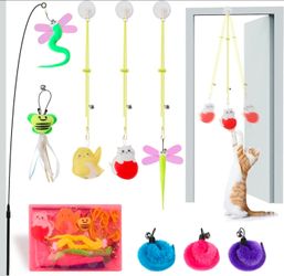Hanging Cat Toys for Indoor Cats
8 Assorted Teaser Refills,