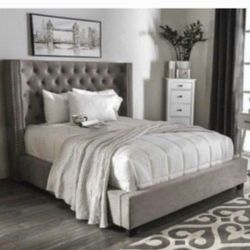 Queen Bed Frame With Mattress 