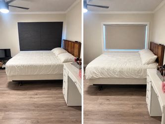 Bed frame, mattress, and box spring