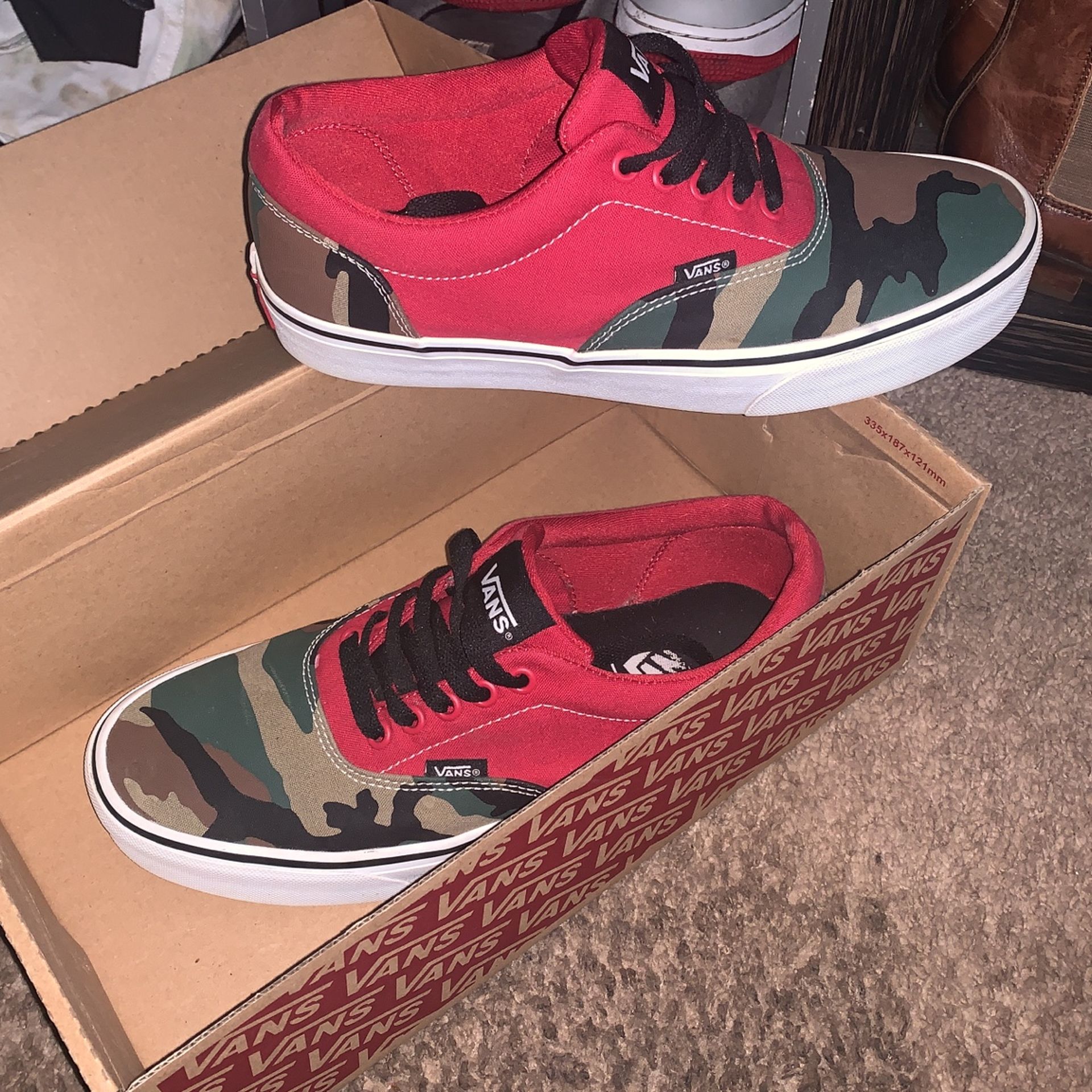 Red And Camo Vans