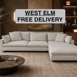 FREE DELIVERY - West Elm Harmony 2-Piece Chaise Sectional