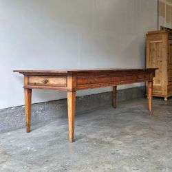 Antique French Oak Dining Table 