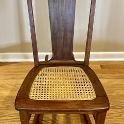 Antique Cane Seat Rocking Chair