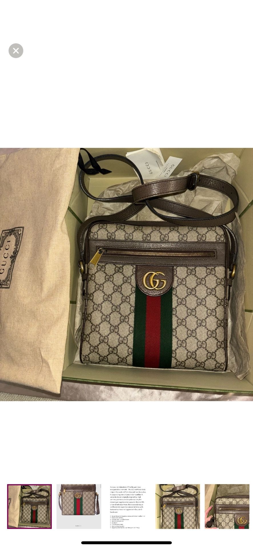 Gucci Ophidia Cross Body Bag Tan