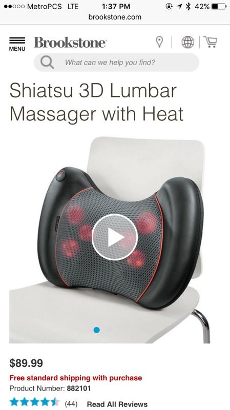Shiatsu 3D Lumbar Massager With Heat