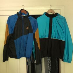 2 Retro Windbreakers Nike Adidas