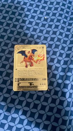 Gold Pokémon card. This card is hard to find not real gold.