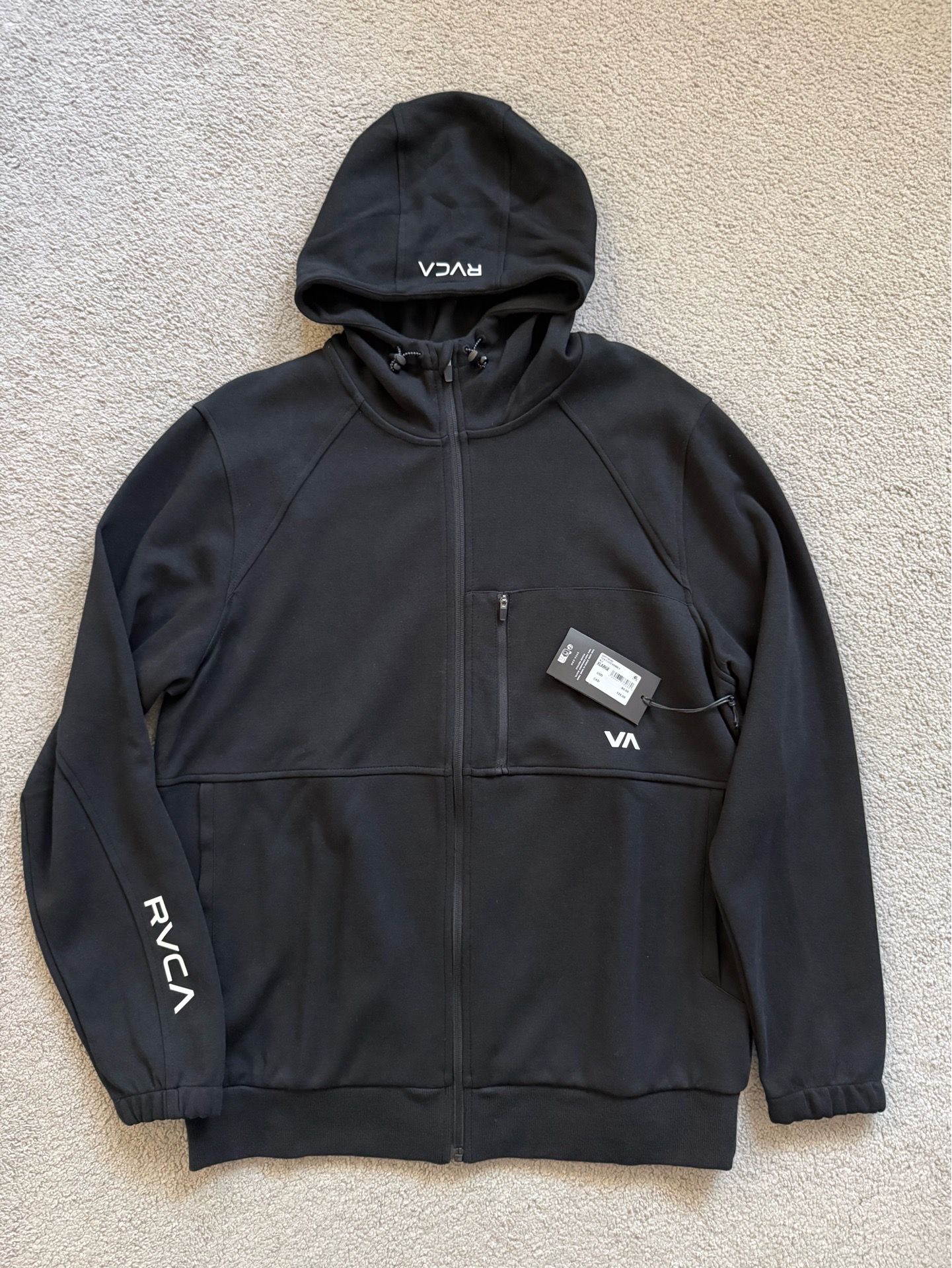 RVCA Sport Tech Fleece Hoodie Size XL Brand New With Tags Attached