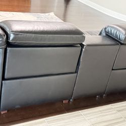 Black 5-Seater Recliner Sofa – Excellent Condition (Move-Out Sale)