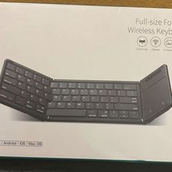 New Full Size Folding Wireless Keyboard 