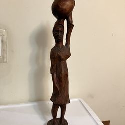 Vintage Wooden Hand Carved Tribal Art Sculpture 