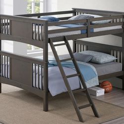 Brand New Grey Full Over Full Bunk Bed 