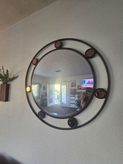 Round wall mirror
