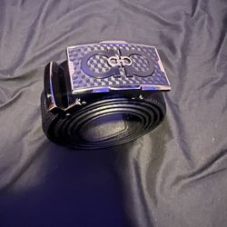 all black Ferragamo adjustable belt